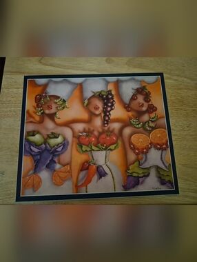 Les Dames Natures By Colette Falardeau  13" By 11" On Pressed Wood